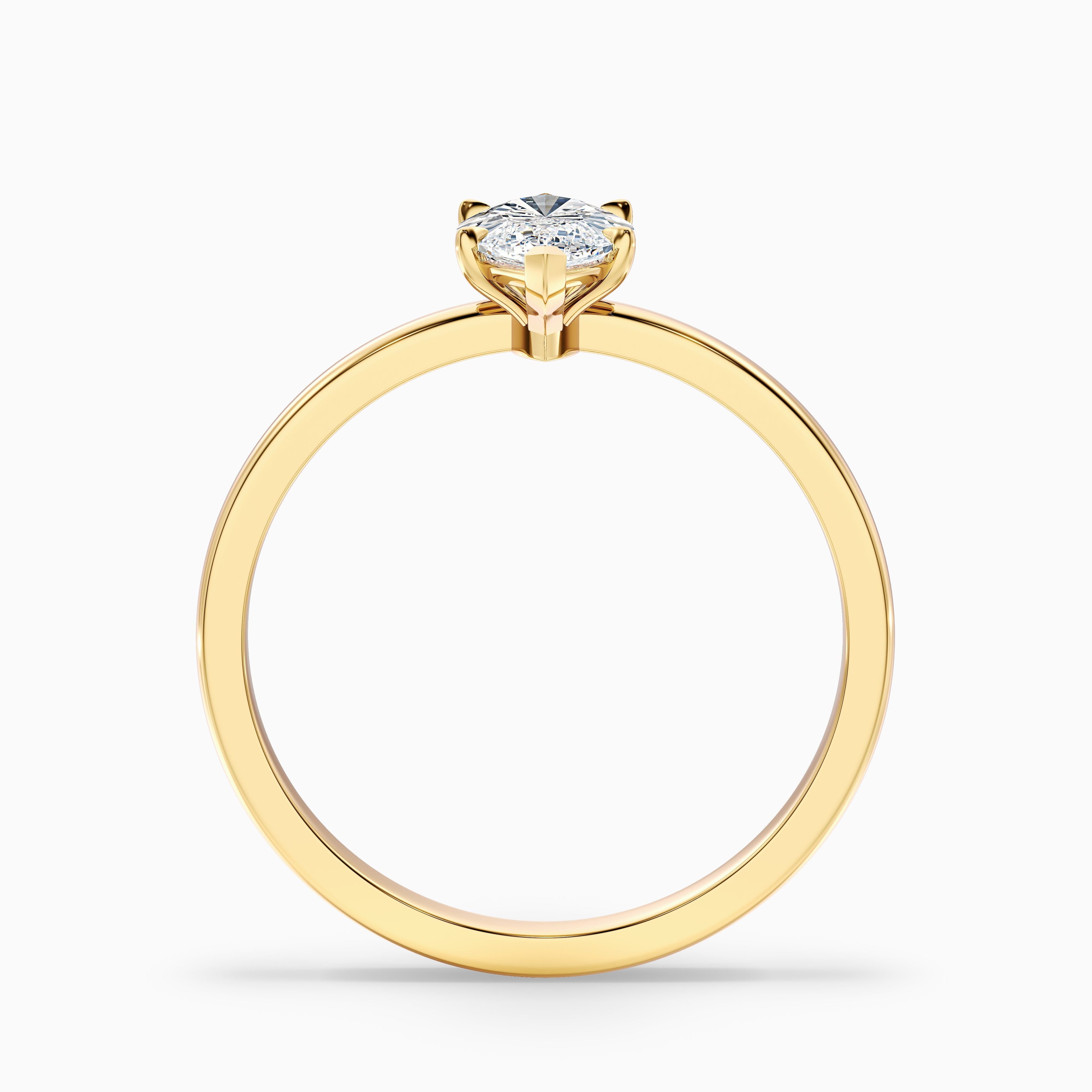 Verne 4.5 Carat Marquise Cut Low Profile Solitaire Moissanite Diamond Ring in 14k Rose Gold
