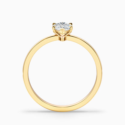 Verne 4.5 Carat Marquise Cut Low Profile Solitaire Moissanite Diamond Ring in 14k Rose Gold