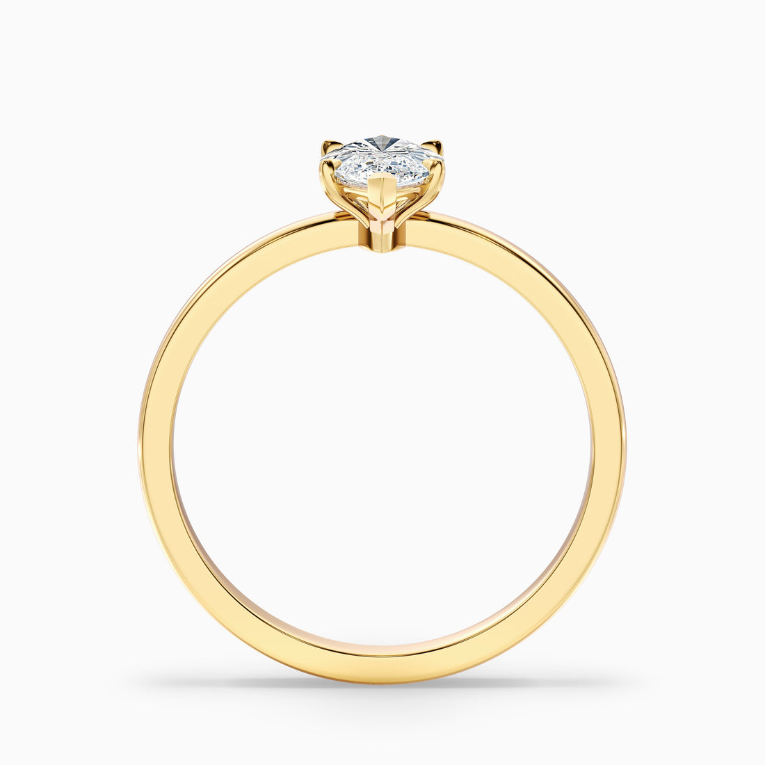 Verne 5 Carat Marquise Cut Low Profile Solitaire Moissanite Diamond Ring in 10k Yellow Gold  DestGlow