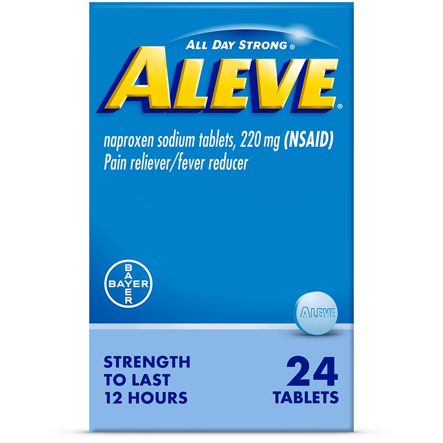 Aleve Pain Reliever &amp; Fever Reducer Naproxen Sodium Tablets 24T 6ct by Pasteur Pharmacy