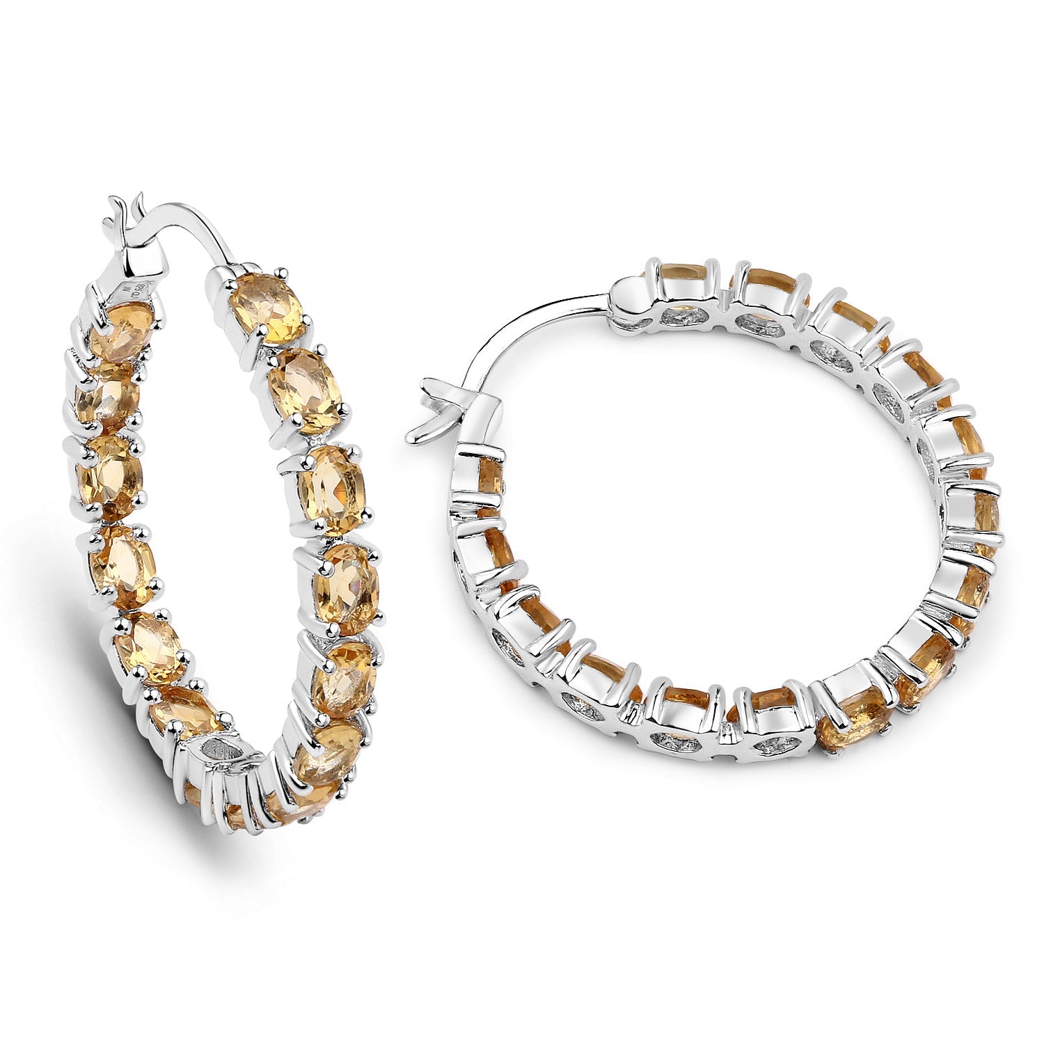 4.80 Carat Genuine Citrine .925 Sterling Silver Earrings by Bids.com