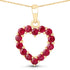 0.43 Carat Genuine Ruby 10K Yellow Gold  Pendant  DestGlow