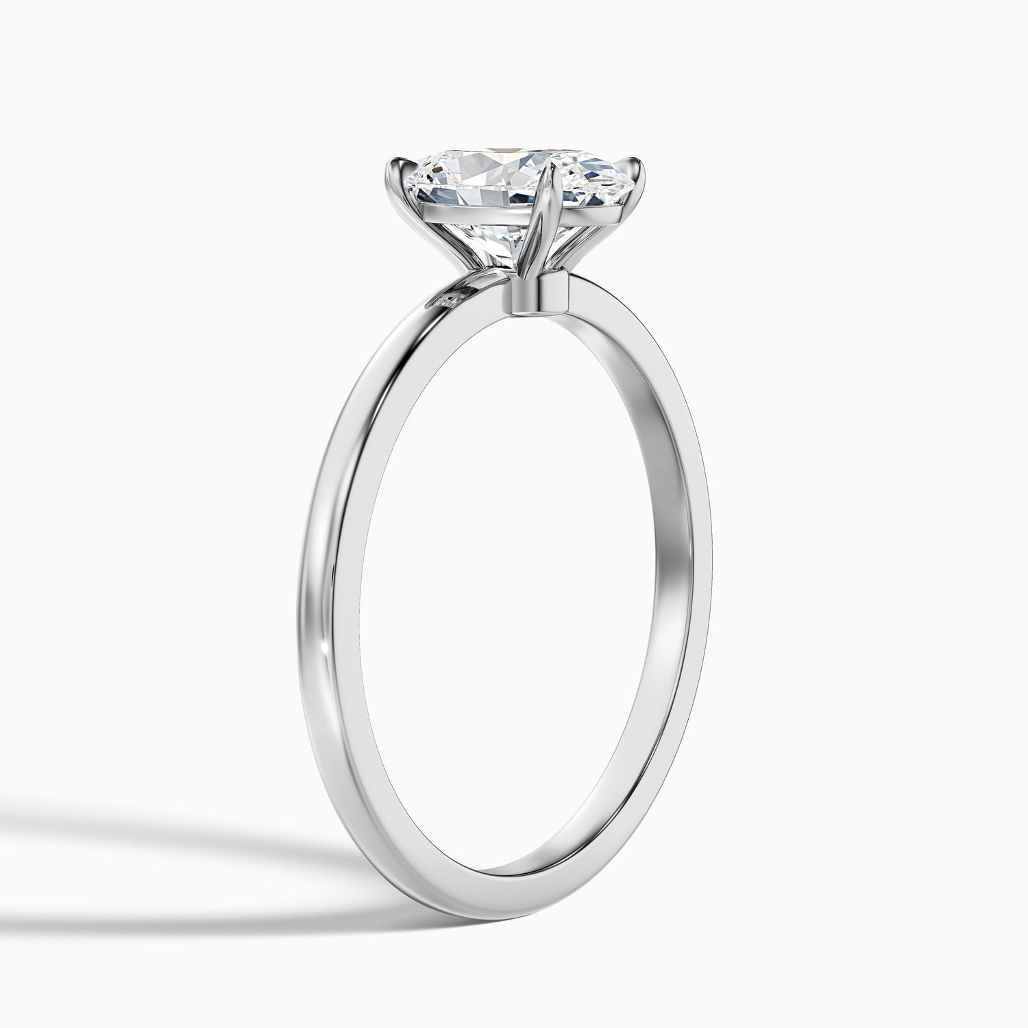 Kaley 3 Carat Oval Cut Low Profile Solitaire Lab Grown Diamond Ring in 10k Yellow Gold