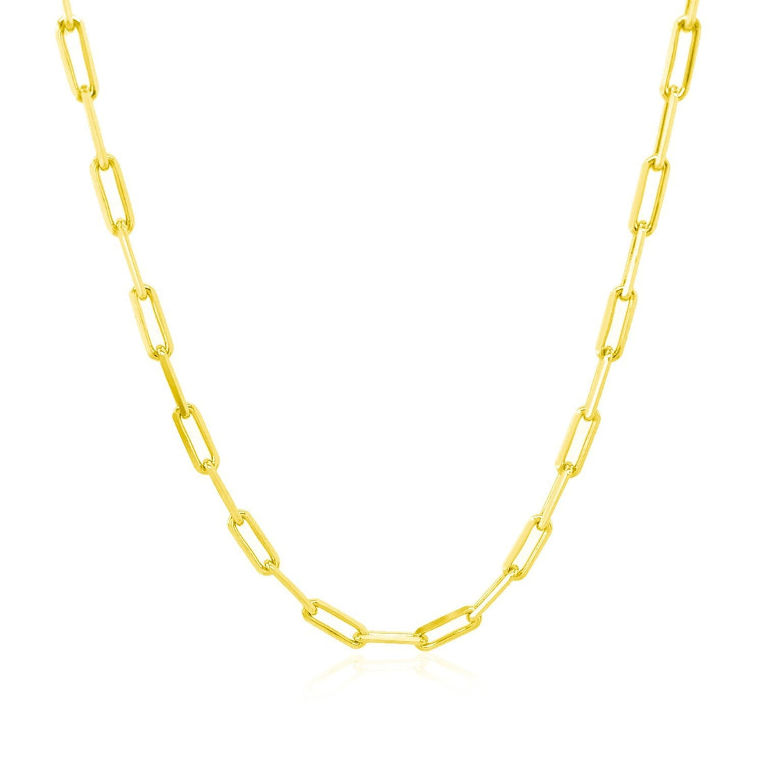 10K Yellow Gold Paperclip Chain (2.50 mm) by Bids.com
