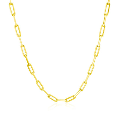 10K Yellow Gold Paperclip Chain (2.50 mm) by Bids.com