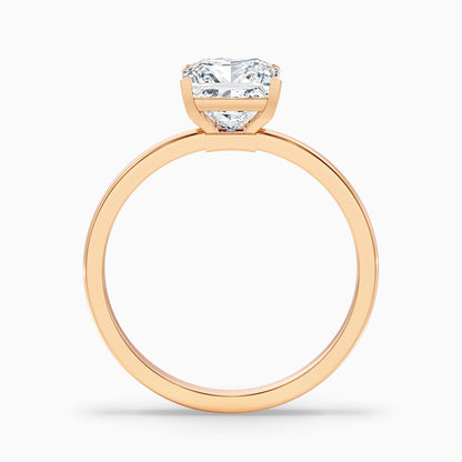 Nasya 4 Carat Princess Cut Low Profile Solitaire Lab Grown Diamond Ring in 10k White Gold