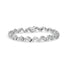 14K White Gold 2.00 Cttw Diamond Cluster and Spiral Link Bracelet (I-J Color, I1-I2 Clarity) - 7" by Bids.com