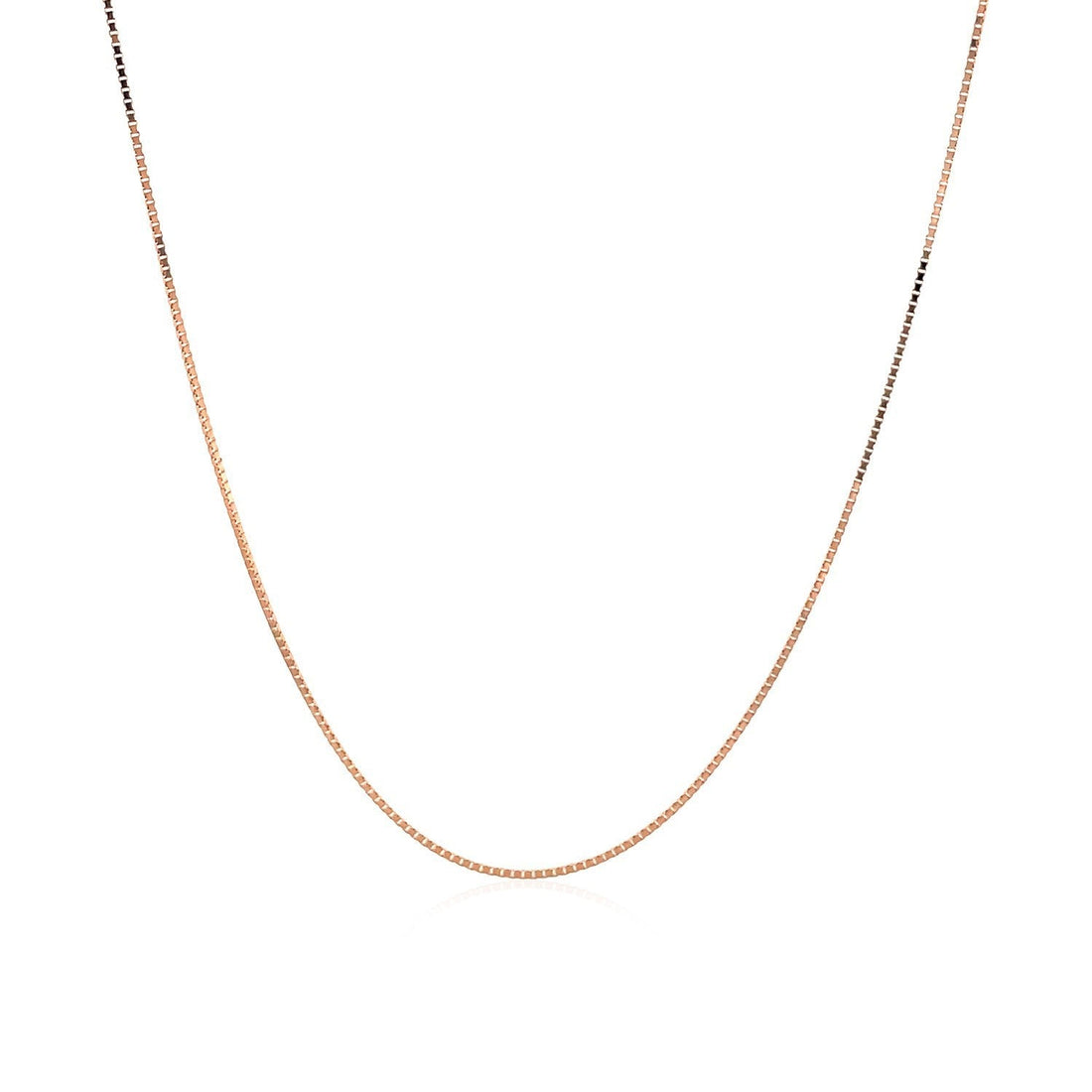 18k Rose Gold Classic Box Chain (0.60 mm) by Bids.com