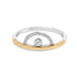 14K Yellow Gold Plated Sterling Silver 1/10 Cttw Diamond Arc Ring by Bids.com