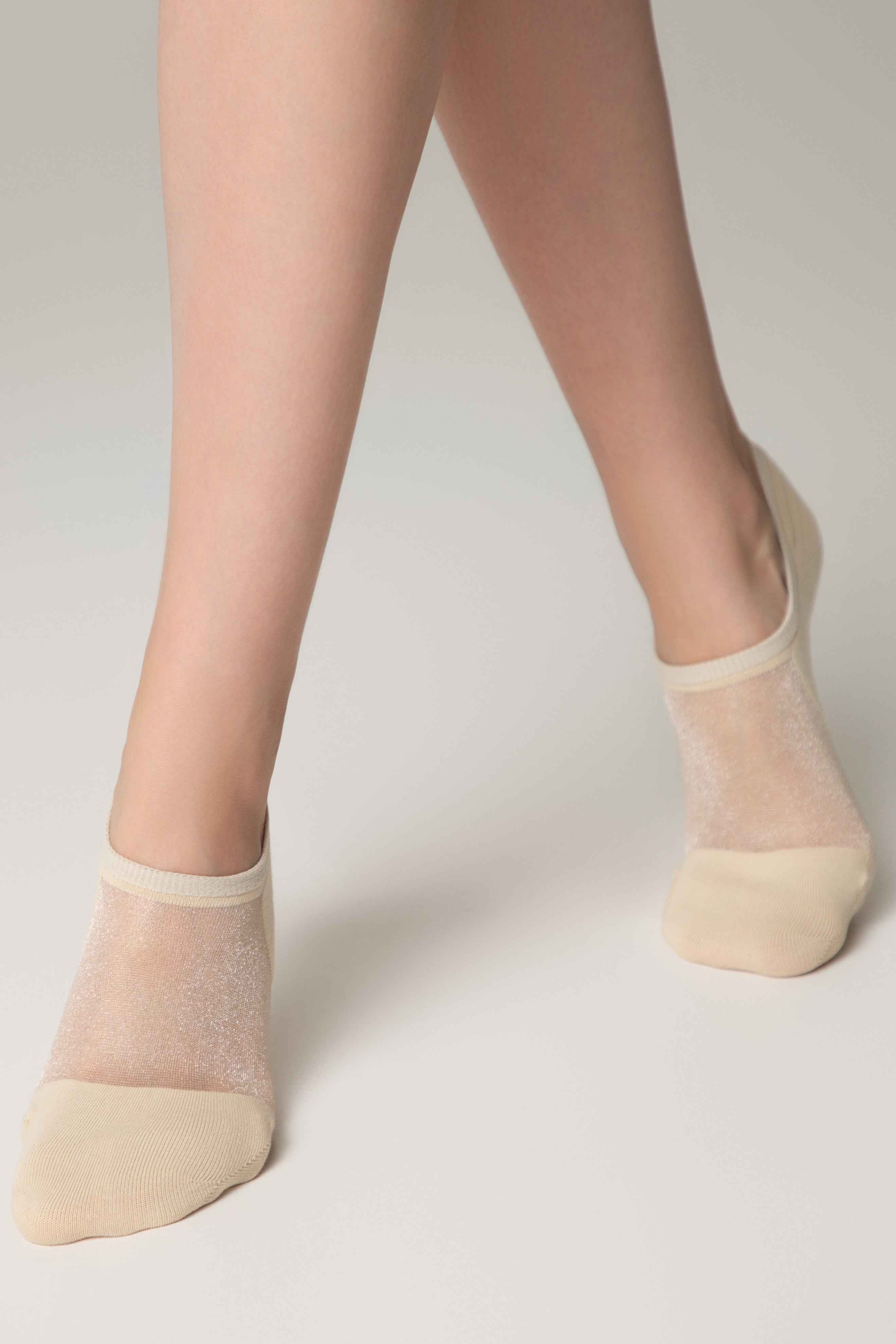 Cotton Ankle Socks Conte Active - Inserts Of Transparent Mesh