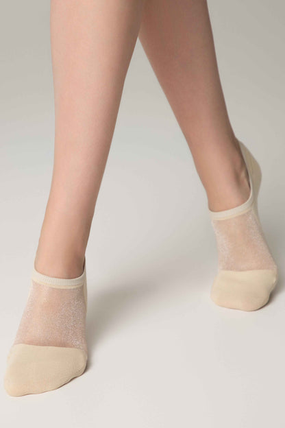Cotton Ankle Socks Conte Active - Inserts Of Transparent Mesh