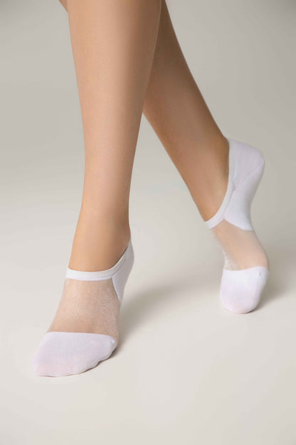 Cotton Ankle Socks Conte Active - Inserts Of Transparent Mesh
