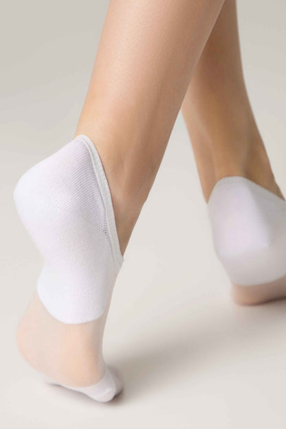 Cotton Ankle Socks Conte Active - Inserts Of Transparent Mesh