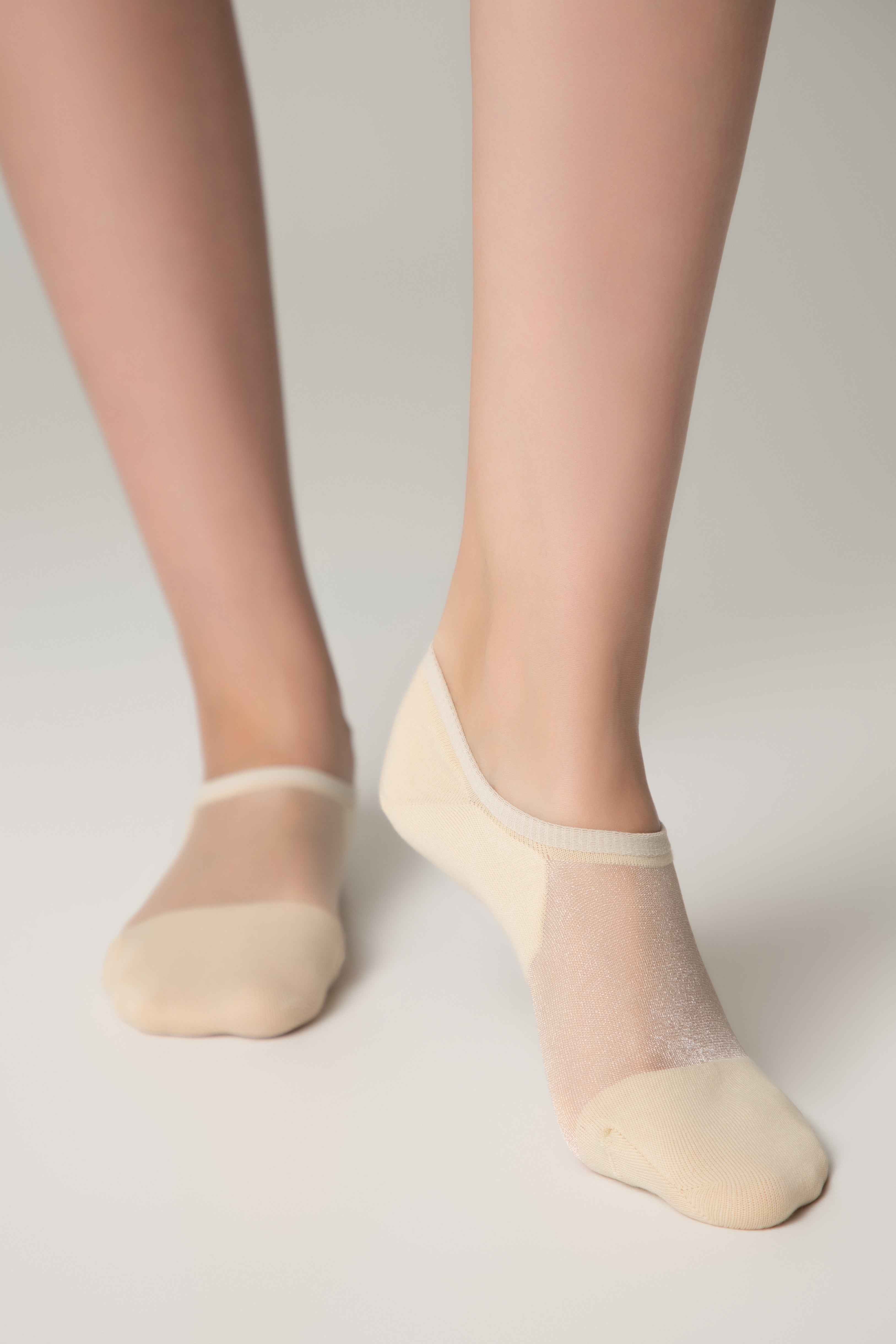 Cotton Ankle Socks Conte Active - Inserts Of Transparent Mesh