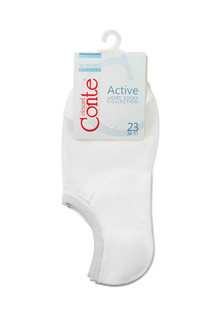Cotton Ankle Socks Conte Active - Inserts Of Transparent Mesh