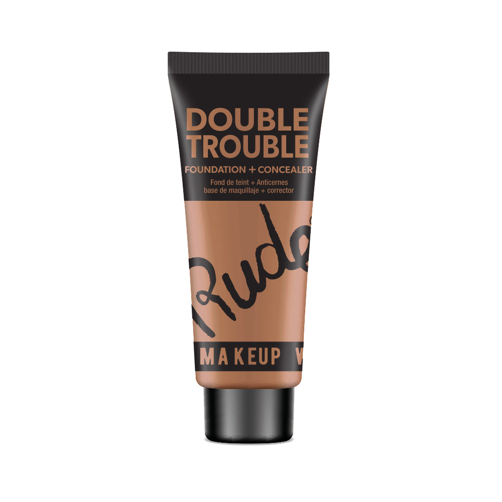 RUDE Double Trouble Foundation + Concealer - Brown Sugar 18 