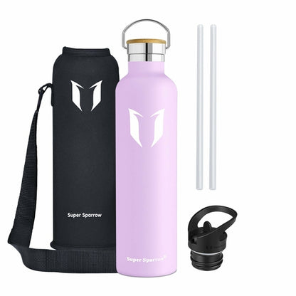 Insulated Stainless Steel Water Bottle 32oz - Double Wall Vacuum Insulated, BPA Free, Leak Proof