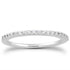 14k White Gold Slim Profile Diamond Micro Prong Diamond Wedding Ring Band by Bids.com