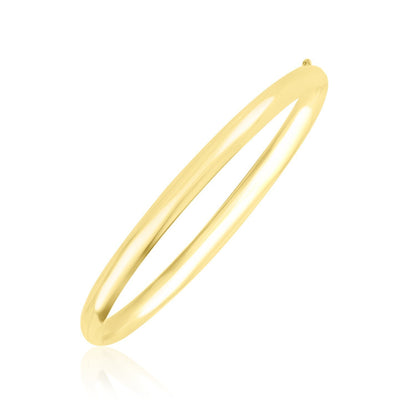 10k Yellow Gold Dome Style Shiny Bangle by Bids.com
