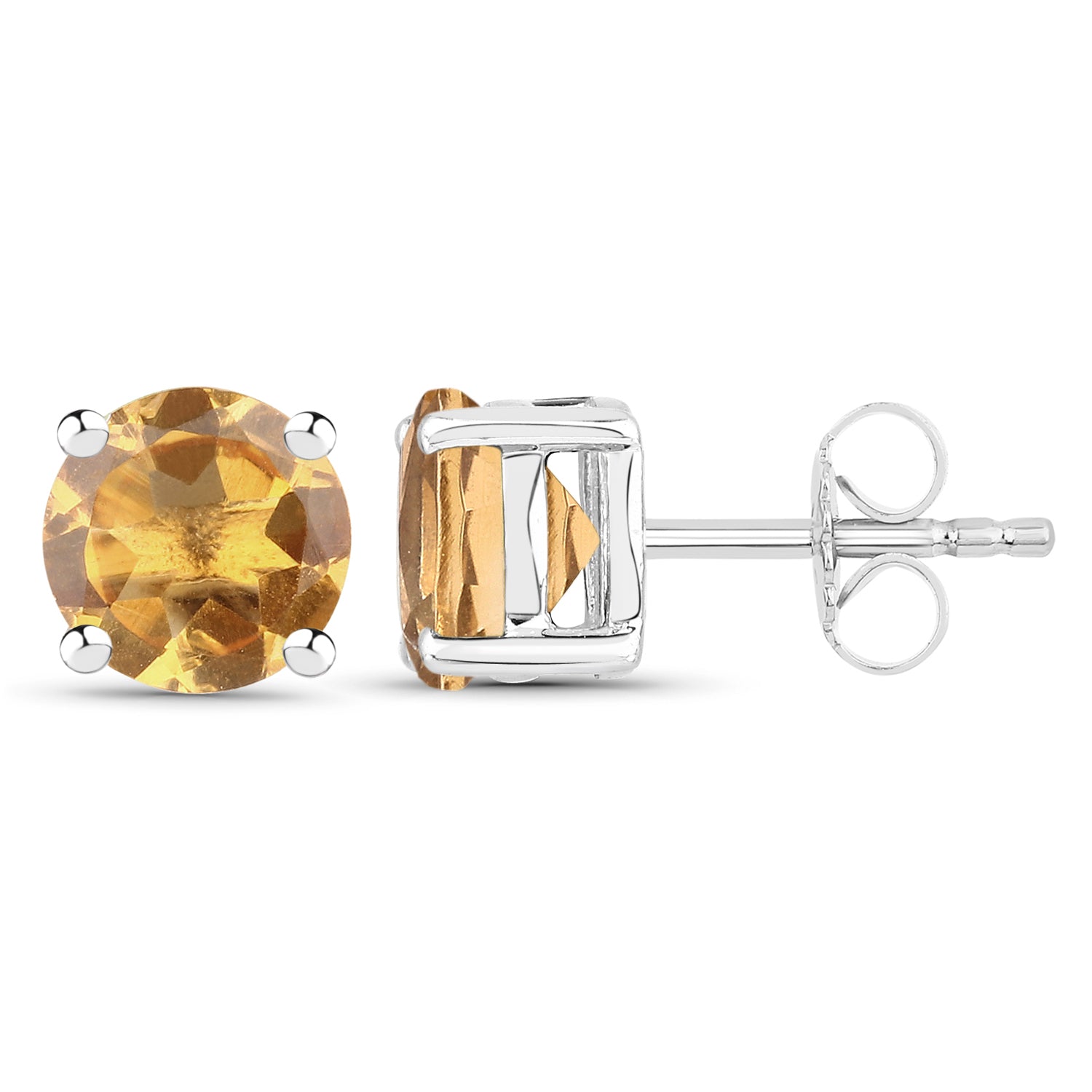 2.00 Carat Genuine Citrine .925 Sterling Silver Earrings  DestGlow