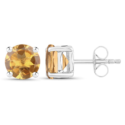2.00 Carat Genuine Citrine .925 Sterling Silver Earrings  DestGlow