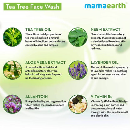 Mamaearth Tea Tree Face Wash for Acne &amp; Pimples