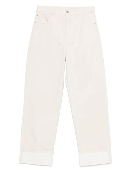 Bottega Veneta Women Back Print Straight Leg Jeans by Luosophy