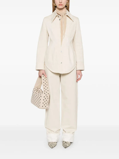 Bottega Veneta Women Back Print Straight Leg Jeans by Luosophy