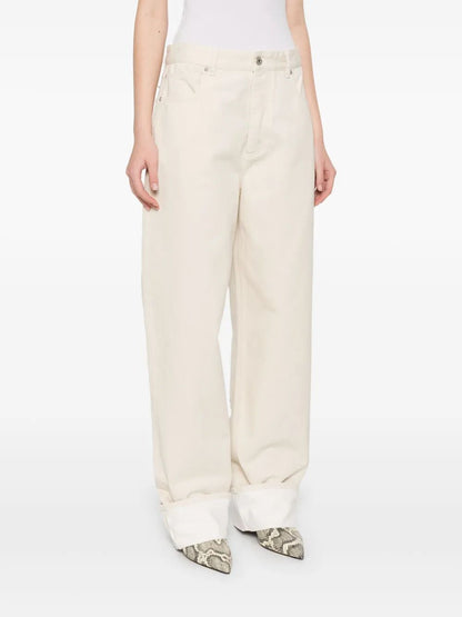 Bottega Veneta Women Back Print Straight Leg Jeans by Luosophy