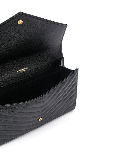 Saint Laurent Women Cassandre Matelassé Flap Pouch In Grain De Poudre Leather by Luosophy