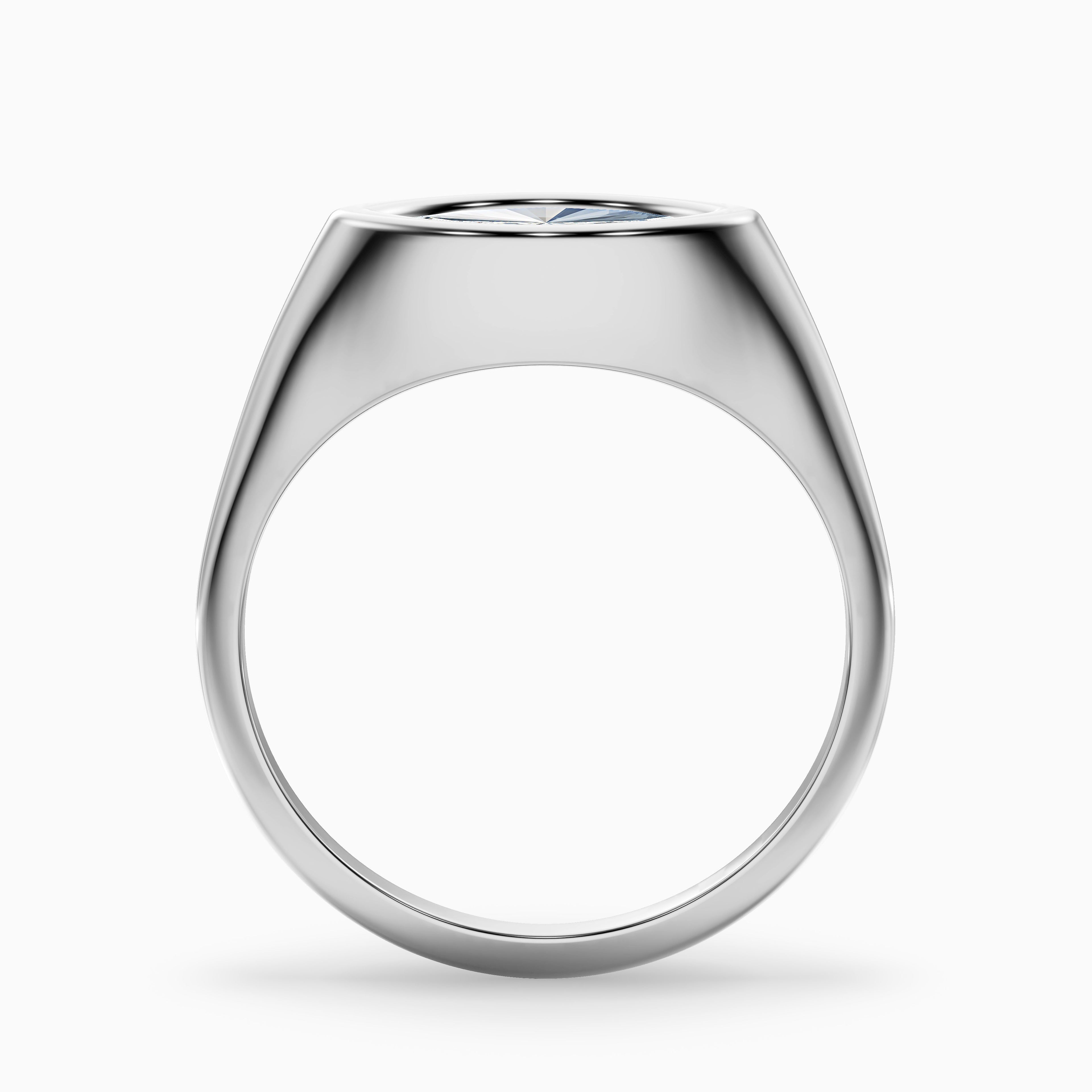 Alina 3 Carat Marquise East West Bezel Moissanite Diamond Ring In 10k White Gold