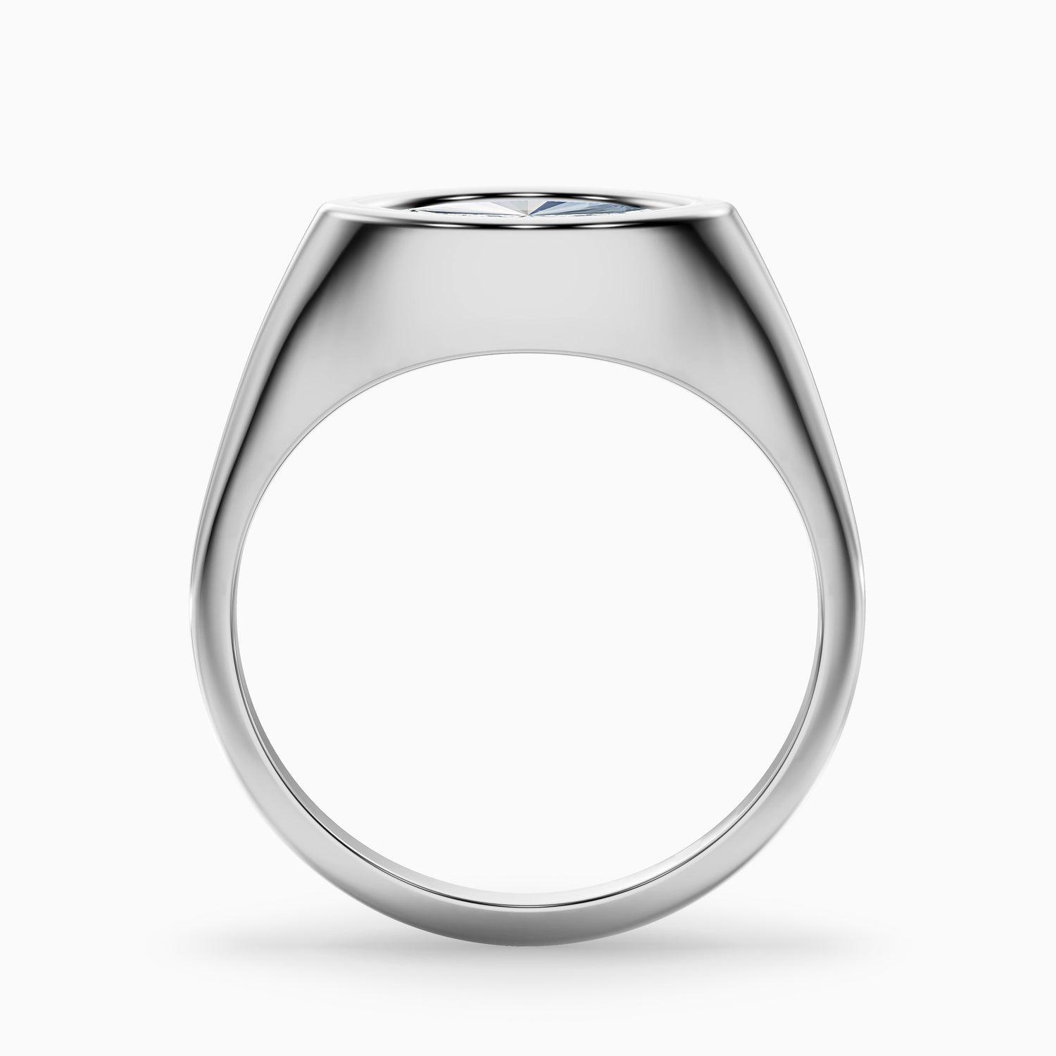 Alina 3.5 Carat Marquise East West Bezel Moissanite Diamond Ring In 18k White Gold