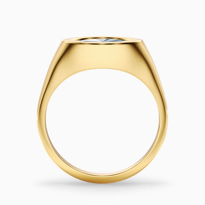 Alina 5 Carat Marquise East West Bezel Moissanite Diamond Ring In 10k Yellow Gold