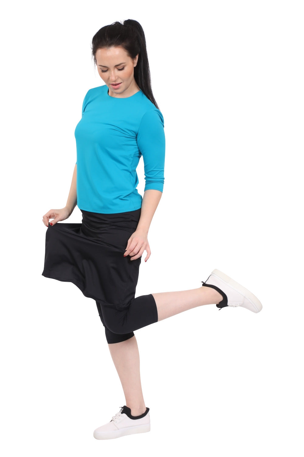 Swim and Sport Skirt with Attached Leggings - Mid-Weight Fabric by Kosher Casual USA