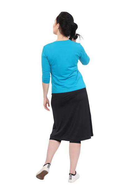 Swim and Sport Skirt with Attached Leggings - Mid-Weight Fabric by Kosher Casual USA