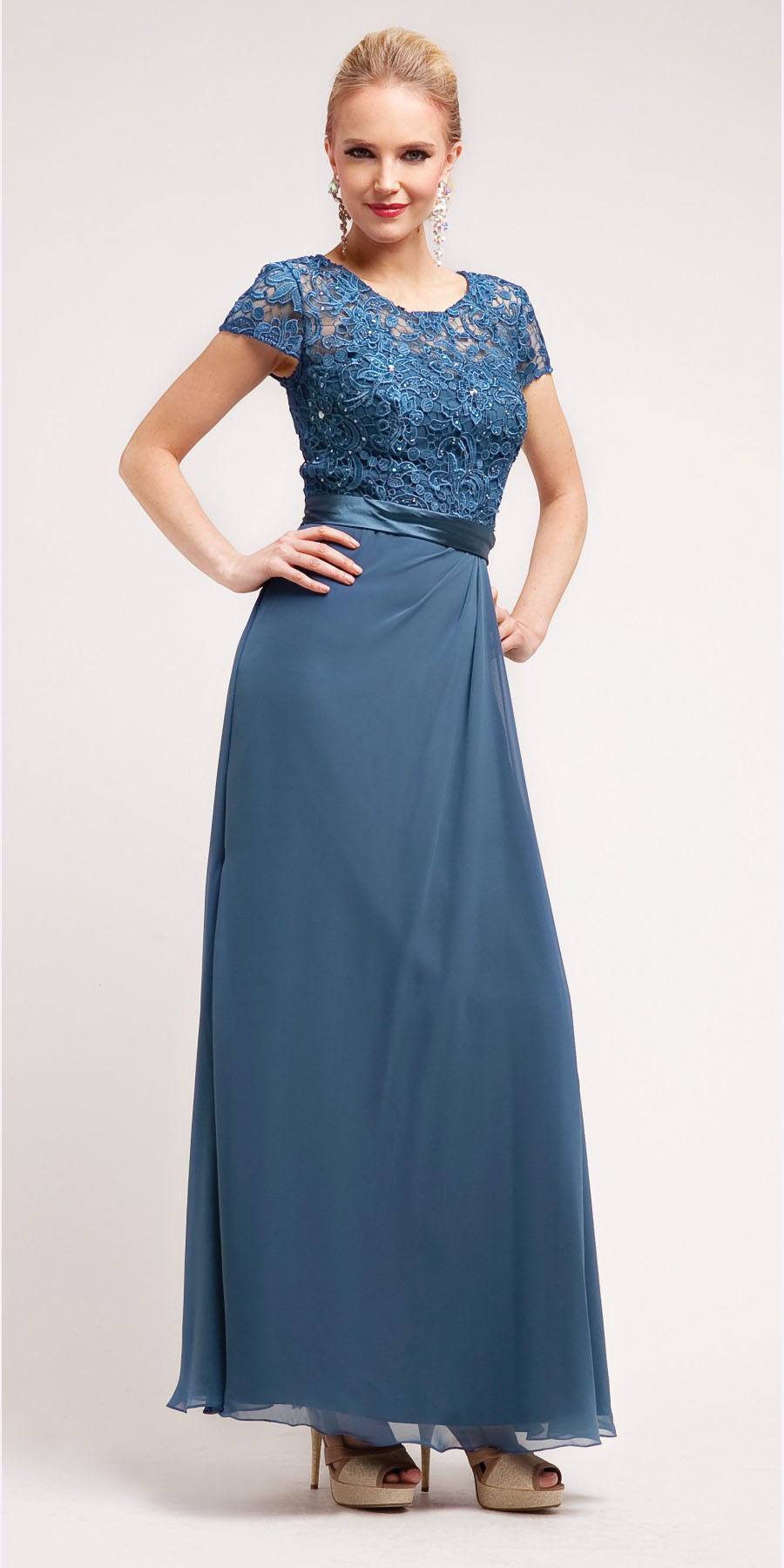 CLEARANCE - Cinderella Divine 1922 Long Dress Short Sleeve (Size 4XL) by DiscountDressShop