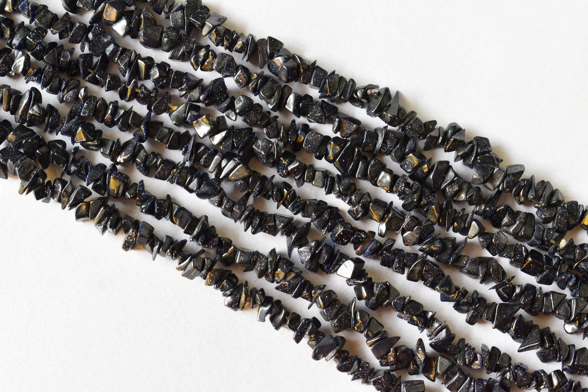 Uncut Blue Sandstone  Crystal Chip Beads Raw Gemstone Uncut Beads Necklace  DestGlow