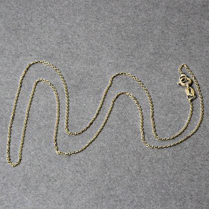 14k Yellow Gold Diamond Cut Cable Link Chain 0.8mm by Bids.com