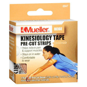 Mueller Kinesiology Tape Pre-Cut Strips Beige by Pasteur Pharmacy