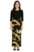 Printed Long Maxi Pencil Skirt in Lightweight Stretch Fabric by Kosher Casual USA