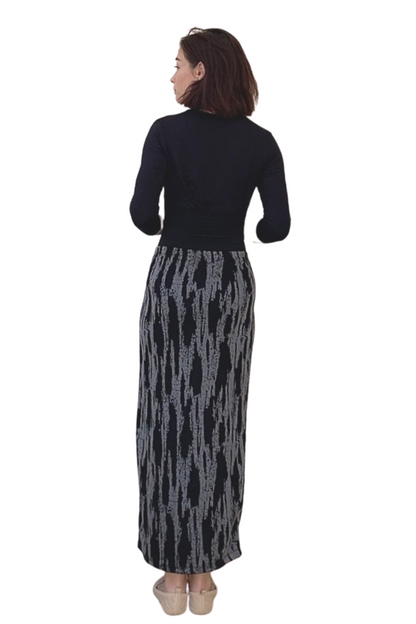 Long Printed Stretch Maxi Pencil Skirt by Kosher Casual USA