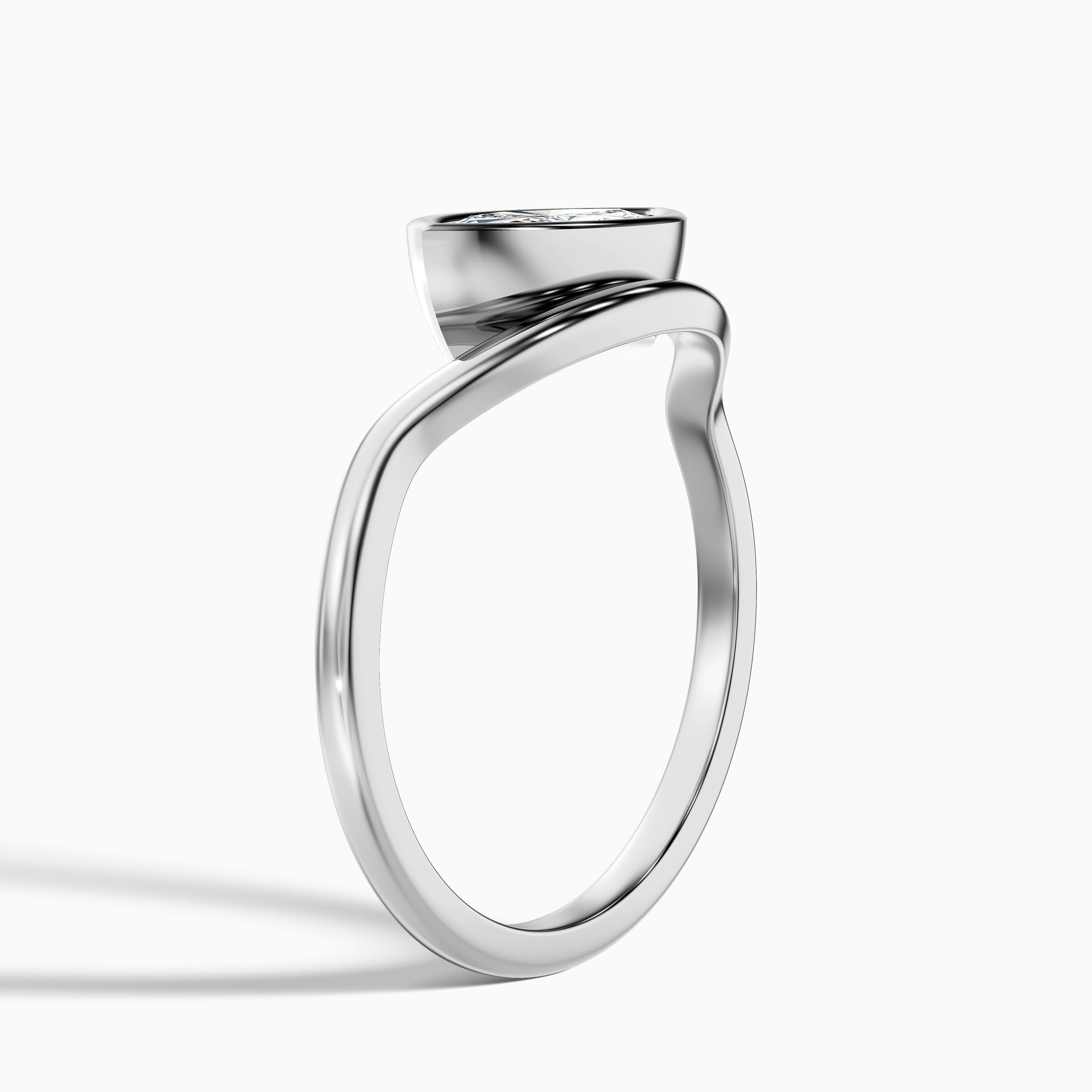 Kelsey 2 Carat Marquise East West Bezel Lab Grown Diamond Ring In 18k Rose Gold