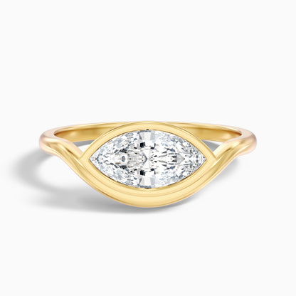 Briana 5.5 Carat Marquise East West Bezel Moissanite Diamond Ring In 925 Sterling Silver