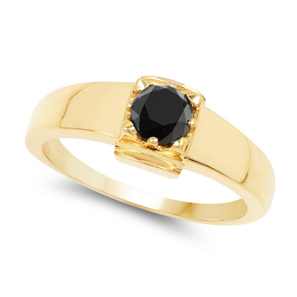 0.50 Carat Genuine Black Diamond .925 Sterling Silver Ring by Bids.com