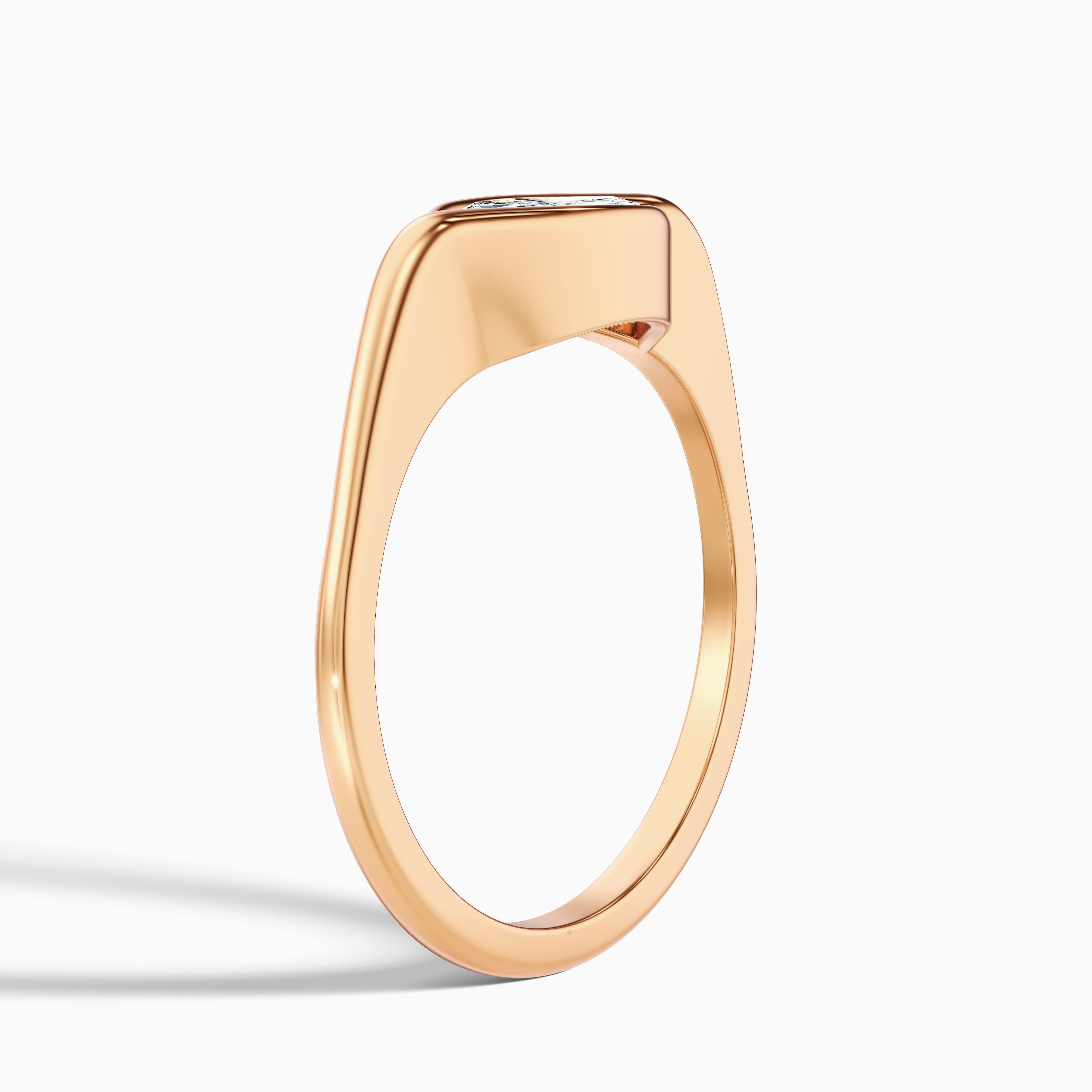 Sydney 5 Carat Marquise East West Half Bezel Moissanite Diamond Ring In 18k Yellow Gold