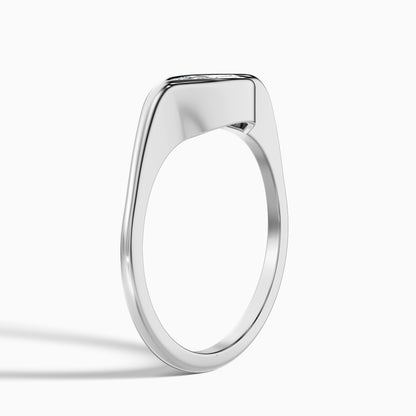 Alina 2.5 Carat Marquise East West Half Bezel Lab Grown Diamond Ring In 10k Rose Gold
