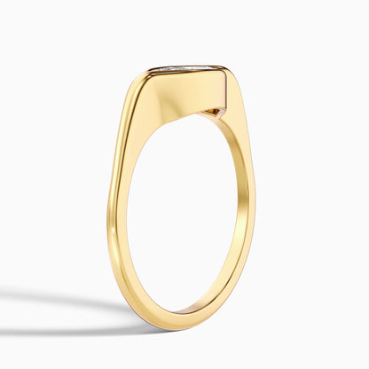 Sydney 5.5 Carat Marquise East West Half Bezel Moissanite Diamond Ring In 10k Rose Gold