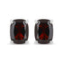 18K White Gold Plated 3.50 Carat Genuine Garnet .925 Sterling Silver Earrings by Bids.com