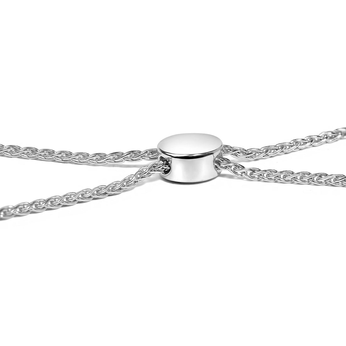 .925 Sterling Silver 1/2 Cttw Diamond Double Wave Bolo Bracelet by Bids.com