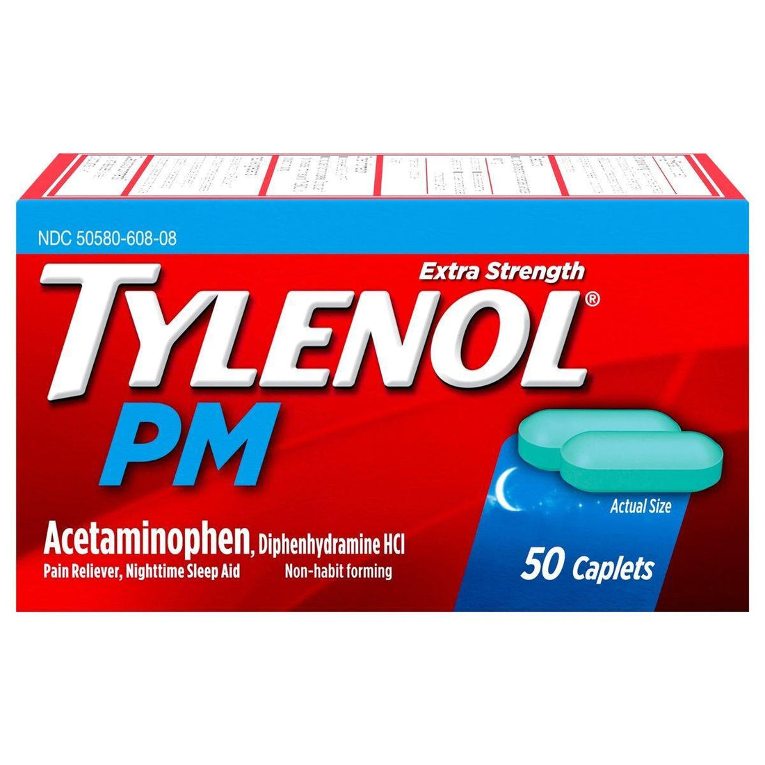 Tylenol PM Extra Strength Nighttime Pain Reliever &amp; Sleep Aid Caplets, 500 Mg by Pasteur Pharmacy